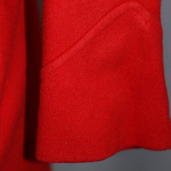 Charles Klein Red Wool Trench Coat - Picture 6 of 12